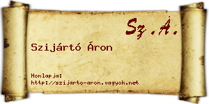 Szijártó Áron névjegykártya